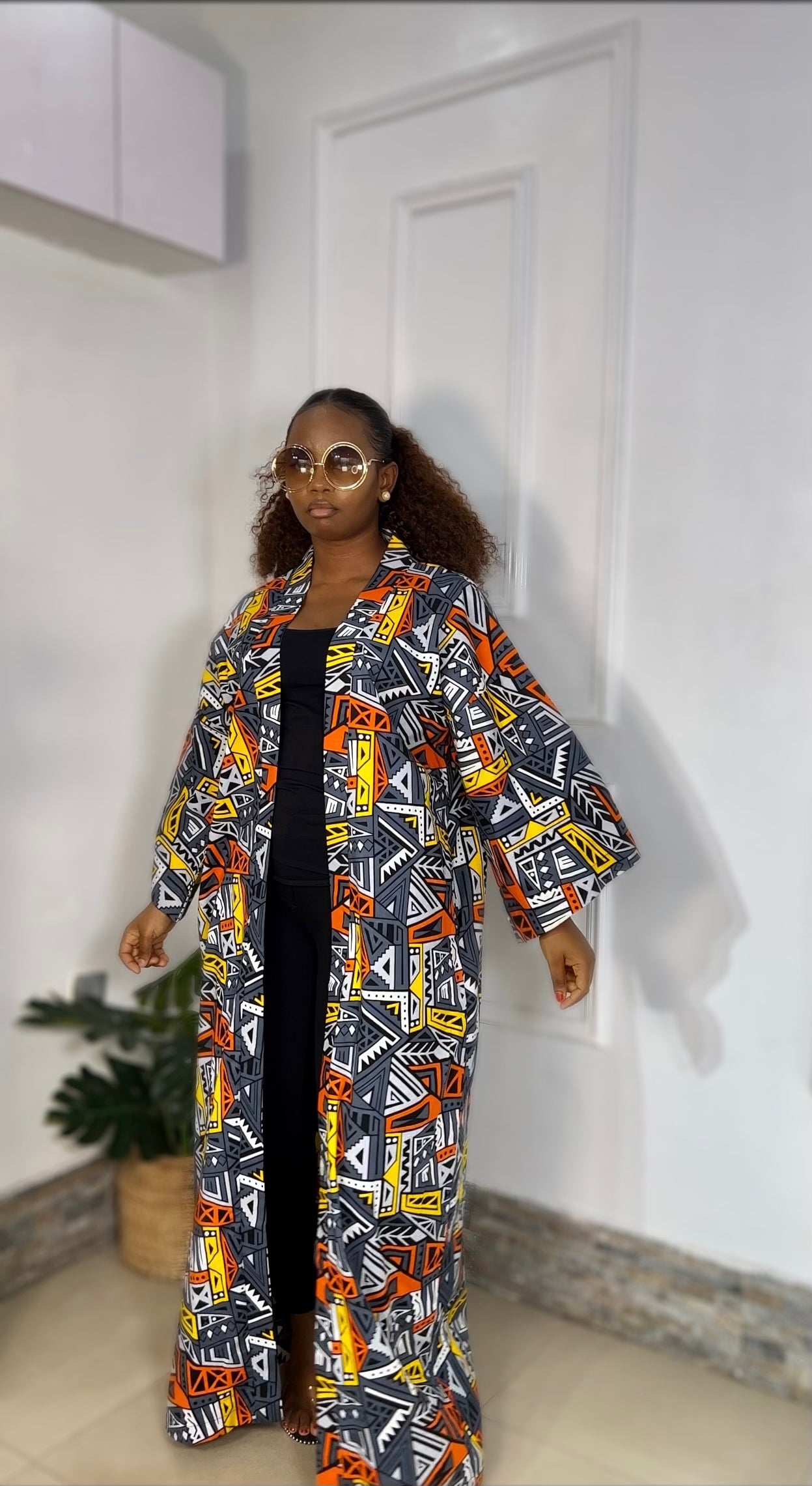 Fego Kimono Jacket with head wrap