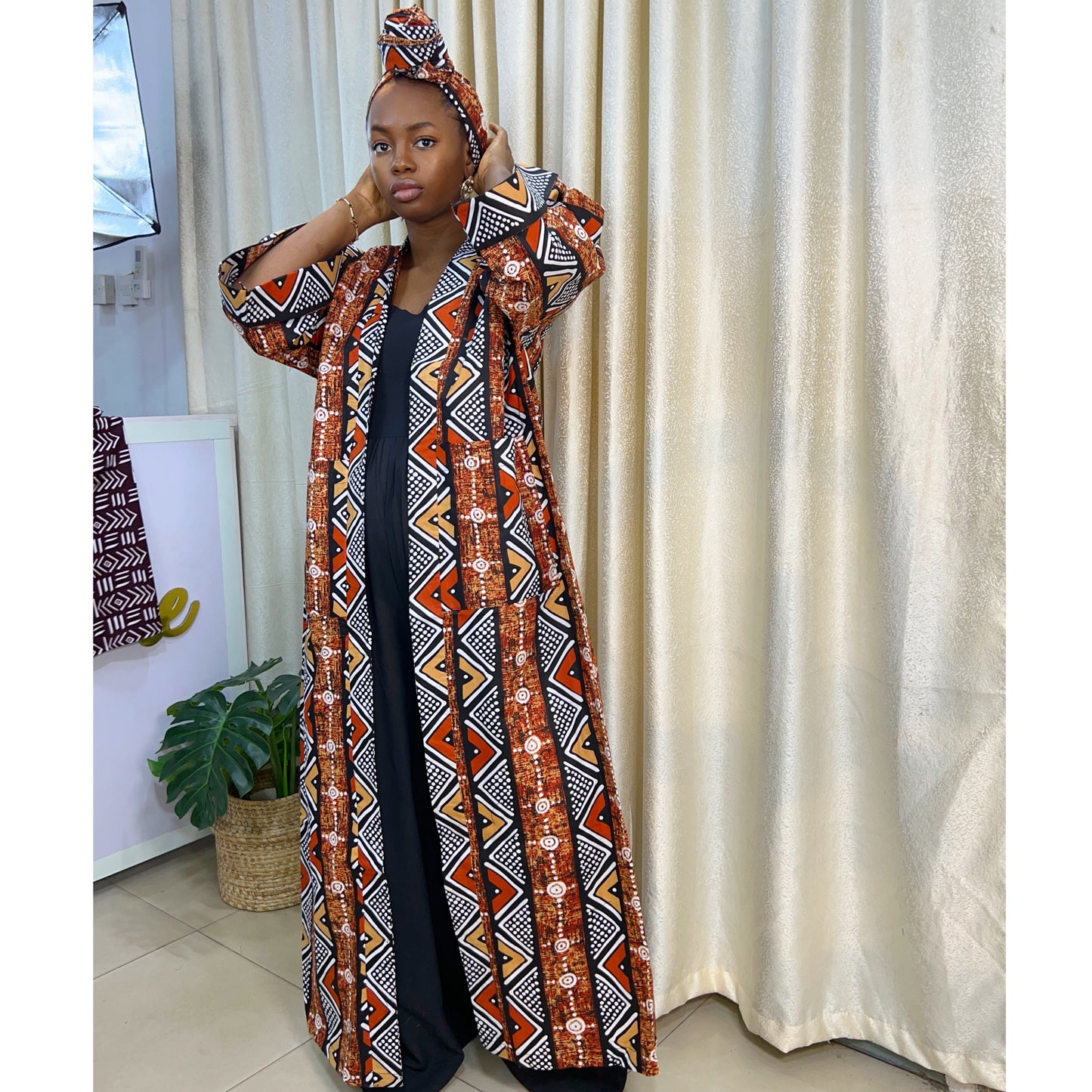 Lublin Kimono Jacket with head wrap