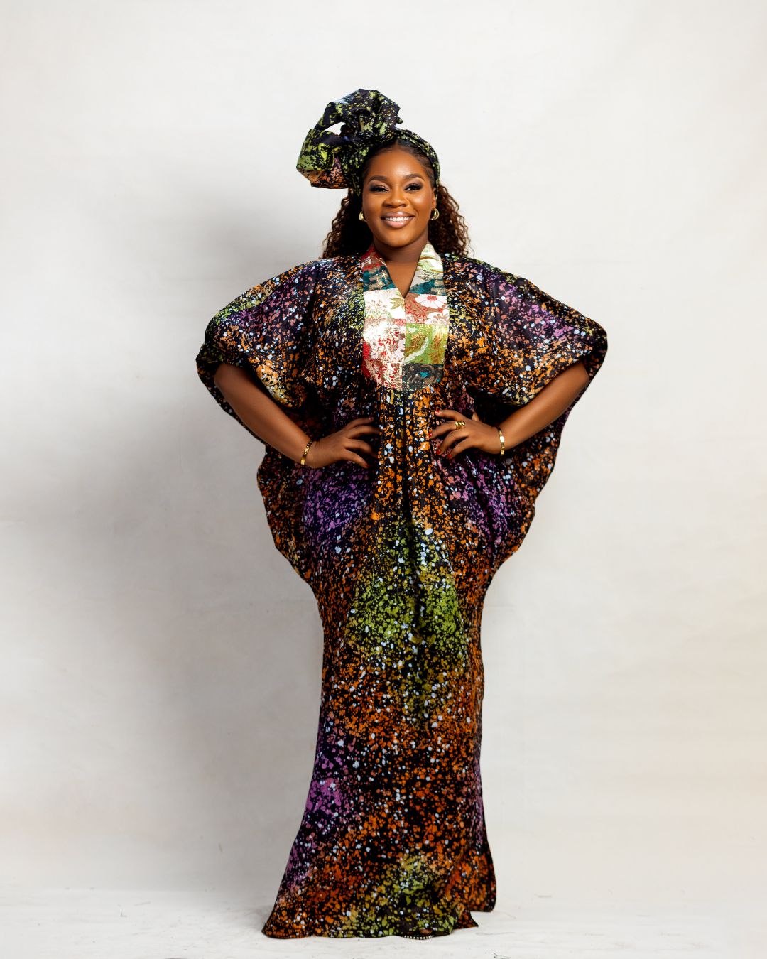 Ayoka Adire Boubou dress