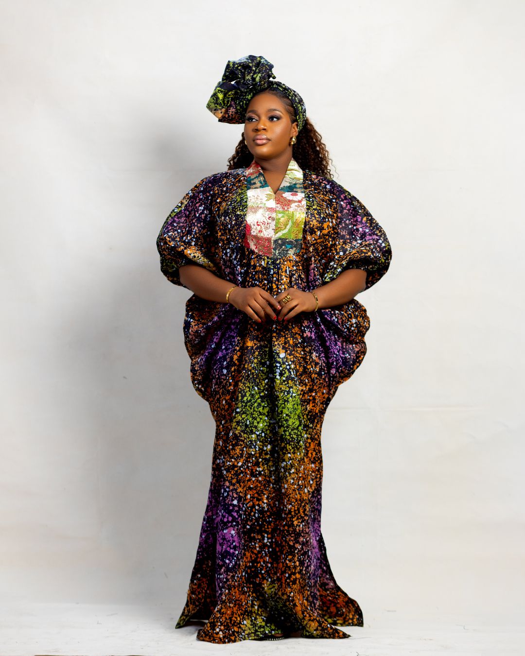 Ayoka Adire Boubou dress