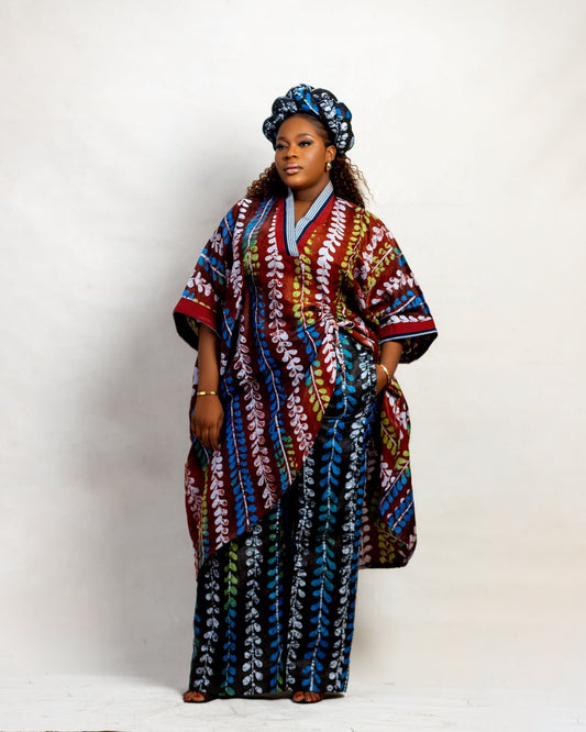 Asabi Adire Boubou and pant set